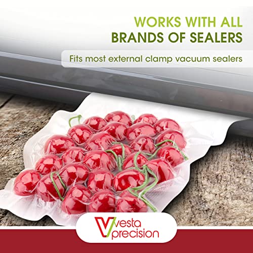 Vesta Precision Liquid Block Vacuum Seal Pouches Clear and Embossed