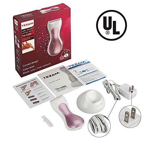 Tezam Ladies Electric Shaver,3-Blade Wet/Dry Cordless Women??Â¡ÃªÂ¡Ã¨s Electric Razor Hair Removal Shaver for Face Leg Armpit Arm Bikini Line Body