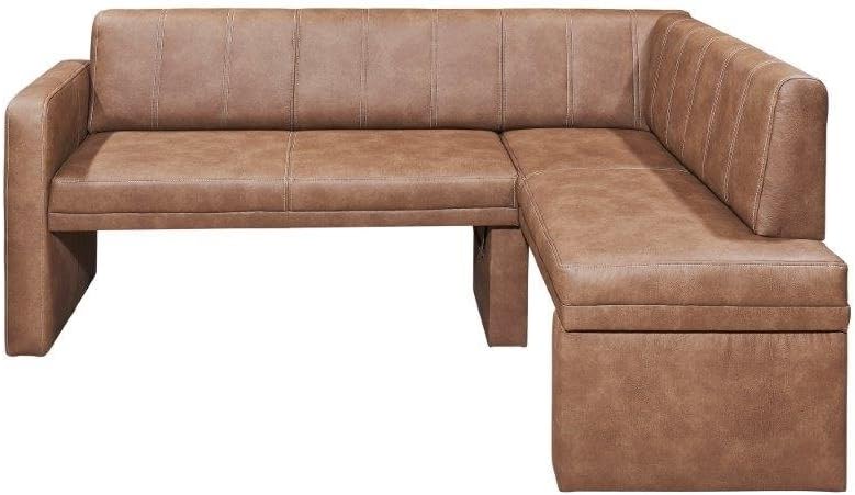 Dining Bench Korfu European Quality Leatherette Medium Brown, 0 Shipping is ONLY Valid for South Florida CUSTOMERS, Please Contact US for Out of State Shipping Cost