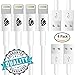 Trusted Cables (4 Pack) [Apple MFi Certified] Newest iPhone Cord Lightning Cable Charging Connector - Fast Syncing Speeds, iPhone 5/6/7/8/X and iPads