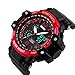 Skmei 0990 3ATM Water Resistant Digital & Analog Sports Watch with Soft Plastic Strap (Black + White)