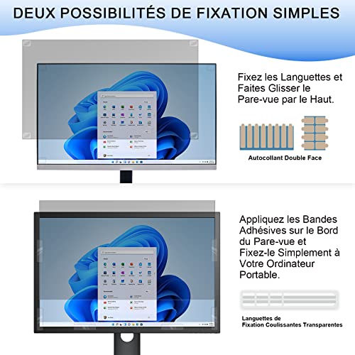Mamol - Privacy Filter 23.8 inch Laptop Screen Protector 23.8 Inch PC Screen Protector 16:9 Widescreen Computer Monitor
