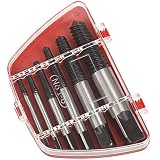 Damaged Bolt Screw Extractor, TIAMAT Extractor Remove Set Hardness Broken Screw Bolts Extractors Easy Stripped (6 PCS)