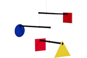 FLENSTED MOBILES Bauhaus Hanging Mobile - 26 Inches - High Quality Beech Wood - Handmade in Denmark by Flensted