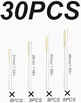 CCLKHY 30 Pcs Hand Sewing Needles Set Assorted Sizes Embroidery Mending Craft view 2