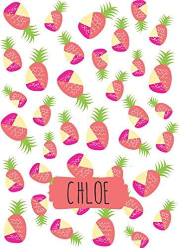 Personalized Custom Throw Blanket for Teens, Toddler, Children &amp; Kids! Fun, Bright Graphics Blanket for Boys and Girls. Minky Soft and Snuggle Blanket, Make Your Own Blanket (Colored Pineapple)