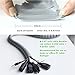 Cable Bundler Organizer Flexible & Expandable Cable Management Sleeve Coiled Tube Cable Collector- Dia. 0.87 Inch 9.5 Foot Length Black