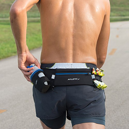 Fitletic Hydration Belt for Men Patented No Bounce Tech for Ironman
