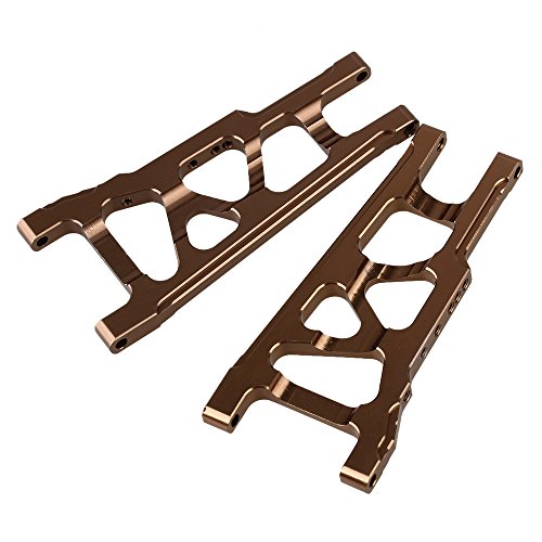 2pcs Front/Rear Suspension Arm(Al.) for TRAXXAS Slash 4X4 HQ 727 Short Truck SLA007 Aluminum Alloy (Titanium Color)