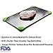 Novinex Defrosting Tray, Ultimate Rapid Thaw For Frozen Foods, Thicker & Larger Thawing Tray For Meat Chicken Fish, Dishwasher Defrost Board, Non-Stick DeFrosting Mat With Silicone Corners, Black