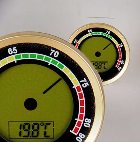 Lifestyle-Ambiente Caliber 4R Precision Hygrometer +/-1% RF Gold