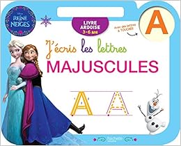 Amazon Fr Reine Des Neiges Ardoise J Ecris Les Lettres Majuscules 3 6 Ans Collectif Disney Livres
