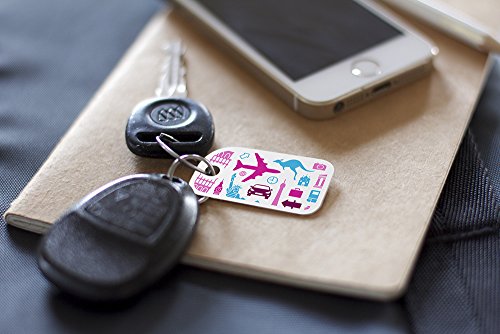 Dynotag Web Enabled Smart Mini Fashion ID Tags, with DynoIQ & Lifetime Recovery Service. 3 Identical Tags for Gear (Memories)