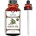 Clove Oil - 100% Pure and Natural - 4 Oz. with Glass Dropper - Therapeutic Grade - Earaches and Stress Relief by Essential Oil Labs