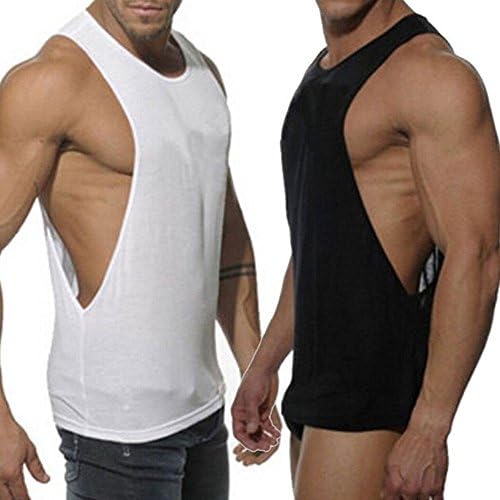 KIKOY Fashion Mens Sleeveless Sport Vest Casual Loose Solid Tank Tops