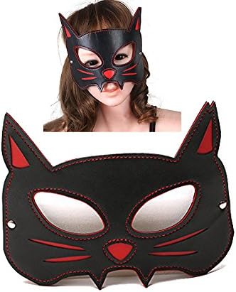 Ivysky Lovely mask, Cat Pig Rabbit,Love Sets for Bachelorette Party or Bed Game (Black Cat)