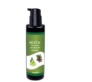 AMCAST Hair Growth Oils AMLA Oil + CASTOR Oil Cold Pressed Organic Maximize Fuller Hair Stop Hair Loss Increase Thickness Volume Maximize. Best Treatment for Hair Thickening/Thinning Hair 4oz/120ml.