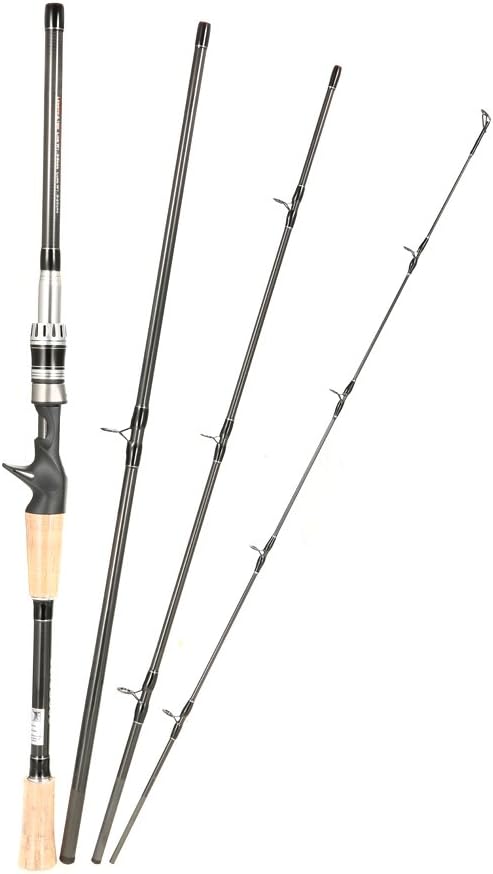 Explopur 2.1m Fishing Rod - 4 Sections Casting 99% Carbon Rods Fishing Pole with Included Bag - Model B