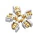 Cable Matters 5-Pack Banana Jack Binding Post Keystone Jack Inserts with Red Ring in White
