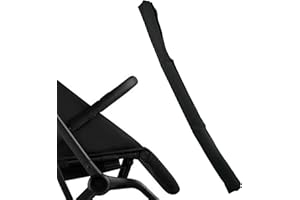 DAKEXIONG Baby Stroller Armrest Cover, Universal Handlebar Cover, Replacement Baby Stroller Bumper Bar Protective Cover,100% Cotton Hook and Loop Fastener,Black