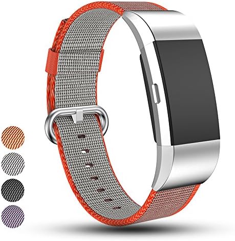 Feskio for Fitbit Charge 2 Watch Band Strap Accessory Woven Nylon Replacement Watch Band Wrist Strap for Fitbit Charge2 Smart Watch