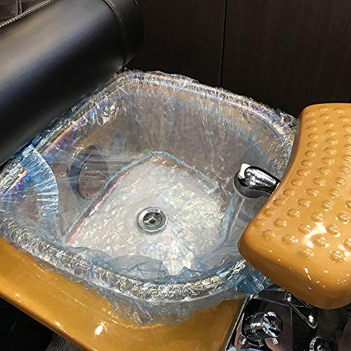 NOVAL Foot Bath Pedicure Spa Liner Disposable For Nail Salon Sky Blue Big Size Fits All Pedicure Chair 400 PCS Per Box