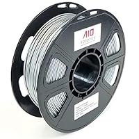 AIO Robotics AIOMETALSILVER PLA 3D Printer Filament, 0.5 kg Spool, Dimensional Accuracy +/- 0.02 mm, 1.75 mm, Metal Silver