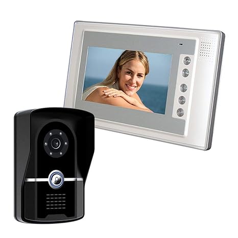 XHZNDZ 7 Zoll Wireless/Smart IP-Video-Türsprechanlage Intercom System Türklingel Entry System mit 1x1200TVL verdrahtete Türka