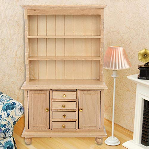 Zerodis Puppenhaus Mini Kabinett Spielzeug 1:12 Puppenhaus Zubehör Miniatur Simulation Holz DREI Schichten Kabinett… – Bild 7