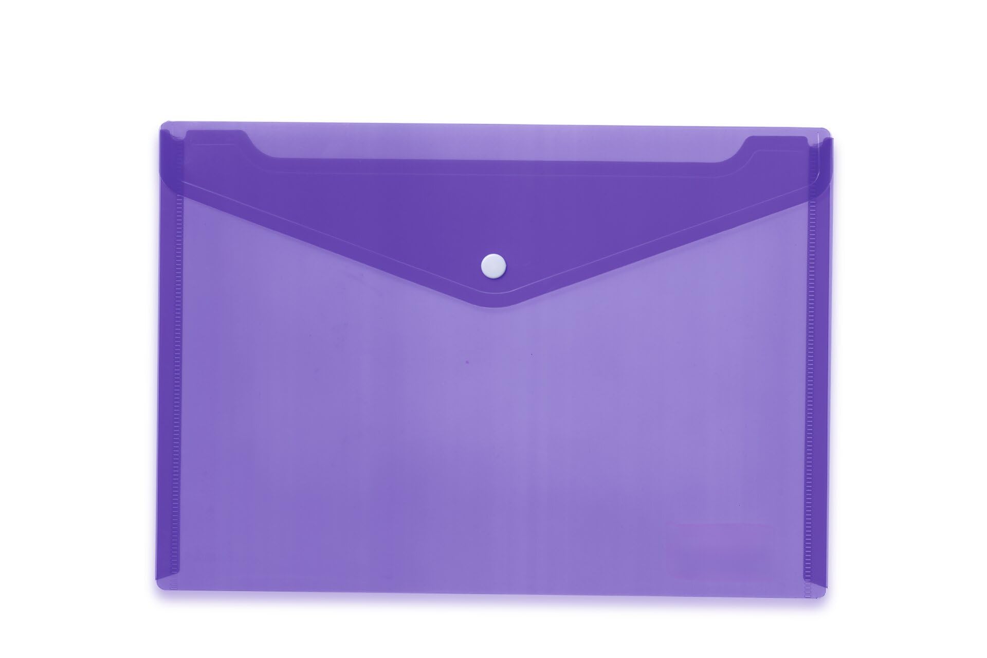 HERMA 20078 Document Wallet A4 Transparent Purple Small Transparent Pockets Envelope with Press Stud Closure Plastic Envelope for School, University, Office, Travel