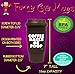 Funny Guy Mugs Coffee Makes Me Poop Travel Tumbler With Removable Insulated Silicone Sleeve, Brown, 16-Ounce