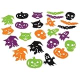 Lot Of 24 Assorted Color And Halloween Design Plastic Mini Stencils