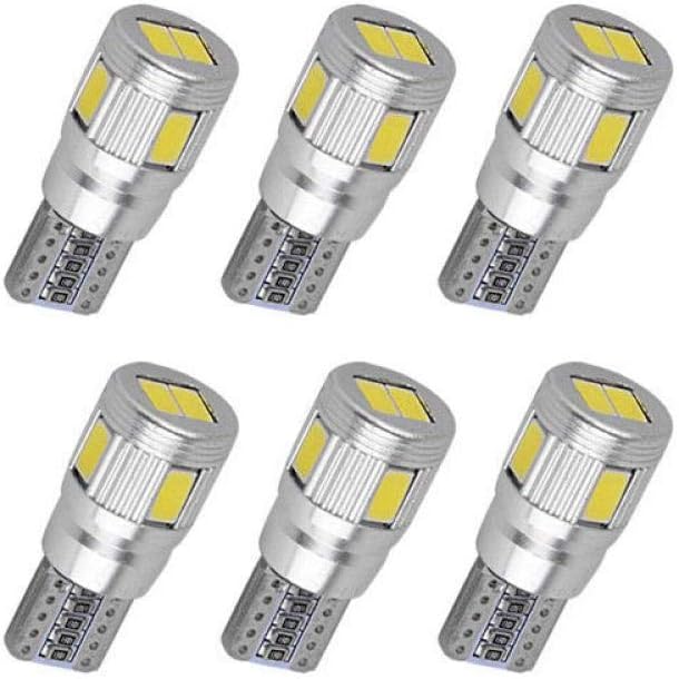 6PCS T10 Canbus 194 W5W 6 SMD 5630 LED Car Styling Car Auto