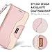 ProCase iPhone Xs/iPhone X Wallet Case, Flip Kickstand Case with Card Slots Mirror Wristlet, Folding Stand Protective Cover for 5.8 inch Apple iPhone Xs (2018) / iPhone X (2017) -Pink