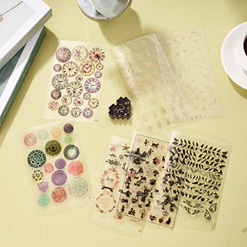 LET'S RESIN 25 Sheets Resin Art Supplies Kit，Transparent Decorate Stickers for Silicone Resin Molds, Resin Crafts Materials with Holographic Clear Film, Halloween Stickers， Skull Stickers, Etc - Thumbnail 4