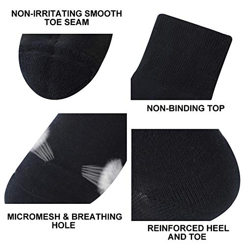 Facool 6 Pack Mens Womens Thin Non Binding Extra Wide Loose Top Cotton Diabetic Dress Socks Multi Color Medium
