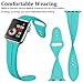 Haveda Bands Compatible with Apple Watch Band 38mm 40mm, Soft Silicone Sport Strap Wristband for Women Men with iWatch Series 4, Series 3, Series 2, Series 1, Teal, 38/40S/M