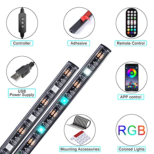 auto led innenbeleuchtung DC5V USB Anschluss Autoladegerät Lichtleiste 5050LED innenraumbeleuchtung auto mit APP Control Remote Control Im ambientebeleuchtung auto