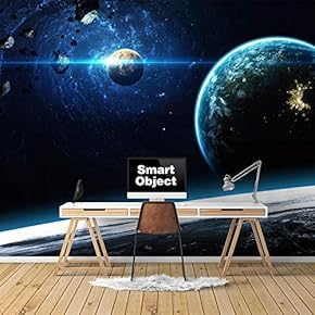 Wall Murals for Bedroom Great Universe Giant Planets Removable Wallpaper Peel and Stick Wall Stickers - 66x96 inches