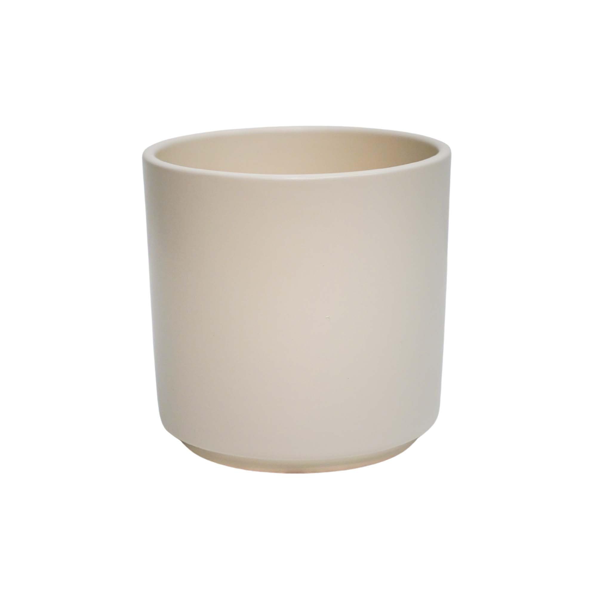 Ivyline Prague Planter in Cotton with Waterproof Exterior and Cylindrical Shape - Matte Finished Flower Pot - Modern Home Decoration - H13 x D13 cm