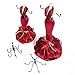 Coraltea Jewelry Holder Hanging Necklace Earring Bracelet Rings Orgaziner Shoe Dress Display Stand Set (Red)