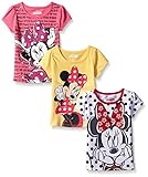 Disney Little Girls' Toddler 3 Pack Minnie Mouse T-Shirts, White, 2T