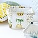 Orino Pineapple Summer Theme Storage Bins Small Size Collapsible Storage Baskets Organizers Home Decor for Cloth, Toys, Books, Sundries, Set of 3