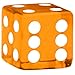 Brybelly 50 or 100 Pack of Bulk Six Sided Dice|D6 Standard 16mm|Great for Board Games, Casino Games & Tabletop RPGs| Orange- 100 Count