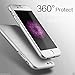 iPhone 6S Plus/6 Plus Case, iCoverCase Ultra-thin Hard Hybrid PC 360 All Round Body Coverage Protective Case Skin Cover with Tempered Glass Screen Protector for iPhone 6s Plus/6 Plus 5.5 inch (Silver)