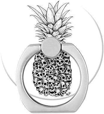 Cute Cell Phone Holders, 363°Rotation Finger Ring Phone Stand Mounts For Smartphones And Tablets, Pineapple Skull Phone Ring Stand Mounts