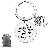 Step Parent Keychain Gifts DNA Doesn't Make You Family Love does Keychain Step Mom Gift, Step Dad Gift, Adoption Keychain