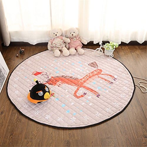 INCX Kids Play Mat/Rugs and Toy Organizer Storage Cotton 58x58 Inch (C)