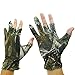 QualyQualy Sun Gloves UV Protection Gloves Fishing Gloves Camouflage Gel Glove Thin Fingersless Gloves Men for Kayaking Paddling Driving Hiking