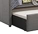 Homelegance Roland Fabric Upholstered Daybed with Trundle, Twin, Gray, Model:4950GY*